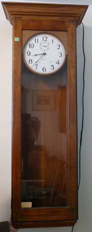 Vintage Royal Crown Cola Wood and Glass Wall Pendulum Clock Wisconsin Clock  Co